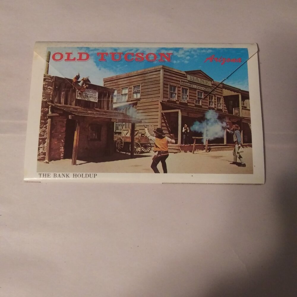 Old Tucson Arizona Souvenir Folder postcards with flaws